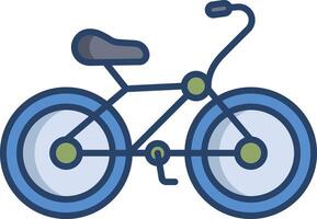 Bicycle linear color illustration vector