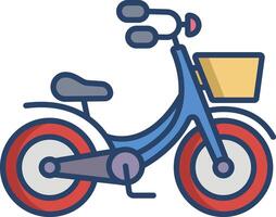 Bicycle linear color illustration vector