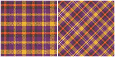 Tartan Seamless Pattern. Abstract Check Plaid Pattern Seamless Tartan Illustration Set for Scarf, Blanket, Other Modern Spring Summer Autumn Winter Holiday Fabric Print. vector