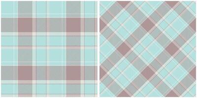 Plaid Pattern Seamless. Checker Pattern Seamless Tartan Illustration Set for Scarf, Blanket, Other Modern Spring Summer Autumn Winter Holiday Fabric Print. vector