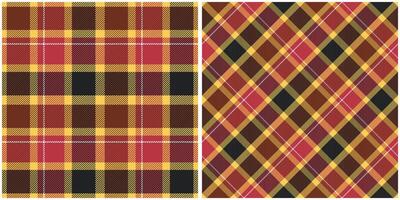 Plaid Patterns Seamless. Classic Scottish Tartan Design. Seamless Tartan Illustration Set for Scarf, Blanket, Other Modern Spring Summer Autumn Winter Holiday Fabric Print. vector