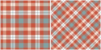 Tartan Pattern Seamless. Pastel Classic Plaid Tartan Seamless Tartan Illustration Set for Scarf, Blanket, Other Modern Spring Summer Autumn Winter Holiday Fabric Print. vector