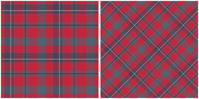 Scottish Tartan Seamless Pattern. Checker Pattern Seamless Tartan Illustration Set for Scarf, Blanket, Other Modern Spring Summer Autumn Winter Holiday Fabric Print. vector