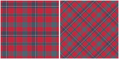 Scottish Tartan Seamless Pattern. Checker Pattern Seamless Tartan Illustration Set for Scarf, Blanket, Other Modern Spring Summer Autumn Winter Holiday Fabric Print. vector