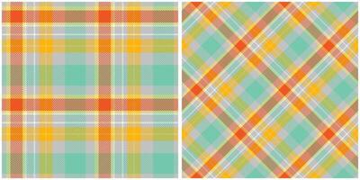 Scottish Tartan Seamless Pattern. Traditional Scottish Checkered Background. Seamless Tartan Illustration Set for Scarf, Blanket, Other Modern Spring Summer Autumn Winter Holiday Fabric Print. vector