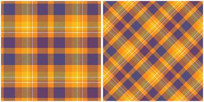 Tartan Plaid Seamless Pattern. Checker Pattern. Seamless Tartan Illustration Set for Scarf, Blanket, Other Modern Spring Summer Autumn Winter Holiday Fabric Print. vector