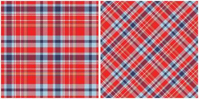 Tartan Plaid Seamless Pattern. Checkerboard Pattern. Seamless Tartan Illustration Set for Scarf, Blanket, Other Modern Spring Summer Autumn Winter Holiday Fabric Print. vector