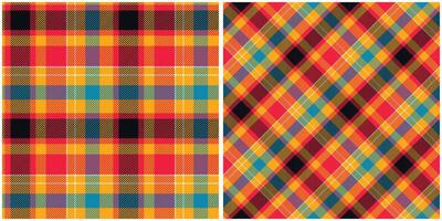 Classic Scottish Tartan Design. Abstract Check Plaid Pattern. Seamless Tartan Illustration Set for Scarf, Blanket, Other Modern Spring Summer Autumn Winter Holiday Fabric Print. vector