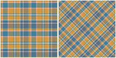 Tartan Plaid Seamless Pattern. Tartan Seamless Pattern. Seamless Tartan Illustration Set for Scarf, Blanket, Other Modern Spring Summer Autumn Winter Holiday Fabric Print. vector