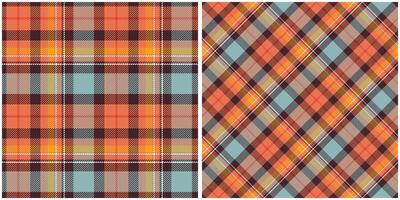 Tartan Plaid Seamless Pattern. Traditional Scottish Checkered Background. Seamless Tartan Illustration Set for Scarf, Blanket, Other Modern Spring Summer Autumn Winter Holiday Fabric Print. vector