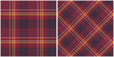 Tartan Plaid Pattern Seamless. Plaid Patterns Seamless. Seamless Tartan Illustration Set for Scarf, Blanket, Other Modern Spring Summer Autumn Winter Holiday Fabric Print. vector