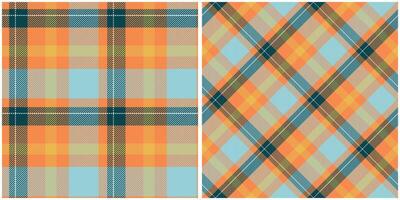 Tartan Seamless Pattern. Sweet Checker Pattern Seamless Tartan Illustration Set for Scarf, Blanket, Other Modern Spring Summer Autumn Winter Holiday Fabric Print. vector