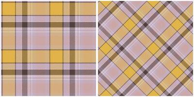 Scottish Tartan Plaid Seamless Pattern, Checkerboard Pattern. Seamless Tartan Illustration Set for Scarf, Blanket, Other Modern Spring Summer Autumn Winter Holiday Fabric Print. vector