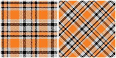 Scottish Tartan Plaid Seamless Pattern, Checker Pattern. Seamless Tartan Illustration Set for Scarf, Blanket, Other Modern Spring Summer Autumn Winter Holiday Fabric Print. vector