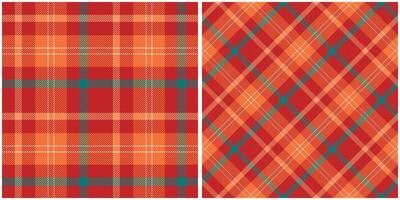 Scottish Tartan Plaid Seamless Pattern, Tartan Seamless Pattern. Seamless Tartan Illustration Set for Scarf, Blanket, Other Modern Spring Summer Autumn Winter Holiday Fabric Print. vector