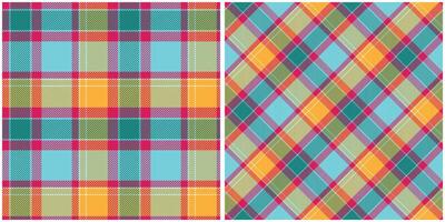 Tartan Plaid Pattern Seamless. Classic Scottish Tartan Design. Seamless Tartan Illustration Set for Scarf, Blanket, Other Modern Spring Summer Autumn Winter Holiday Fabric Print. vector