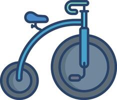 Bicycle linear color illustration vector