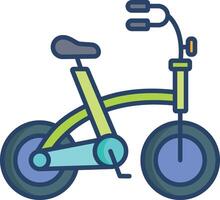 bicicleta lineal color ilustración vector
