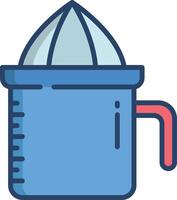 Juice Squeezer linear color illustration vector