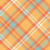 Scottish Tartan Pattern. Checkerboard Pattern Seamless Tartan Illustration Set for Scarf, Blanket, Other Modern Spring Summer Autumn Winter Holiday Fabric Print. vector