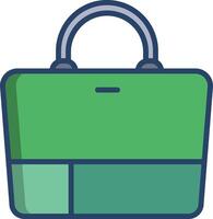 Vanity bag linear color illustration vector