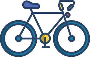 Bicycle linear color illustration vector