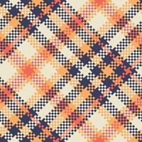 Plaid Pattern Seamless. Checker Pattern Traditional Scottish Woven Fabric. Lumberjack Shirt Flannel Textile. Pattern Tile Swatch Included. vector