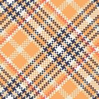 Plaid Pattern Seamless. Checkerboard Pattern Traditional Scottish Woven Fabric. Lumberjack Shirt Flannel Textile. Pattern Tile Swatch Included. vector