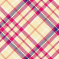 Plaid Pattern Seamless. Tartan Plaid Seamless Pattern. Template for Design Ornament. Seamless Fabric Texture. vector