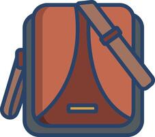 bag linear color illustration vector