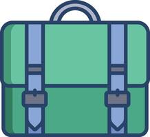 Handbag linear color illustration vector