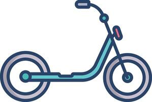 Bicycle linear color illustration vector