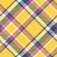 Tartan Plaid Pattern Seamless. Classic Scottish Tartan Design. Template for Design Ornament. Seamless Fabric Texture. Illustration vector