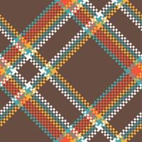 Tartan Pattern Seamless. Sweet Checkerboard Pattern Template for Design Ornament. Seamless Fabric Texture. vector