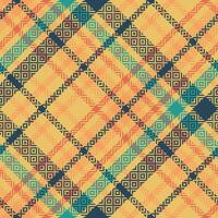 Scottish Tartan Plaid Seamless Pattern, Checkerboard Pattern. Traditional Scottish Woven Fabric. Lumberjack Shirt Flannel Textile. Pattern Tile Swatch Included. vector