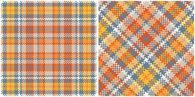 Tartan Seamless Pattern. Gingham Patterns Seamless Tartan Illustration Set for Scarf, Blanket, Other Modern Spring Summer Autumn Winter Holiday Fabric Print. vector