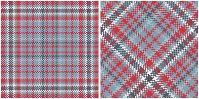 Tartan Seamless Pattern. Tartan Plaid Seamless Pattern. Seamless Tartan Illustration Set for Scarf, Blanket, Other Modern Spring Summer Autumn Winter Holiday Fabric Print. vector