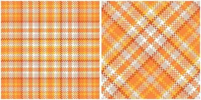Tartan Seamless Pattern. Sweet Pastel Plaid Patterns Seamless Tartan Illustration Set for Scarf, Blanket, Other Modern Spring Summer Autumn Winter Holiday Fabric Print. vector