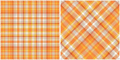 Tartan Seamless Pattern. Sweet Pastel Plaid Patterns Seamless Tartan Illustration Set for Scarf, Blanket, Other Modern Spring Summer Autumn Winter Holiday Fabric Print. vector