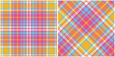 Tartan Seamless Pattern. Classic Scottish Tartan Design. Seamless Tartan Illustration Set for Scarf, Blanket, Other Modern Spring Summer Autumn Winter Holiday Fabric Print. vector