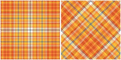 Tartan Seamless Pattern. Scottish Tartan Pattern Seamless Tartan Illustration Set for Scarf, Blanket, Other Modern Spring Summer Autumn Winter Holiday Fabric Print. vector