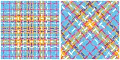 Tartan Seamless Pattern. Traditional Scottish Checkered Background. Seamless Tartan Illustration Set for Scarf, Blanket, Other Modern Spring Summer Autumn Winter Holiday Fabric Print. vector