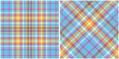 Tartan Seamless Pattern. Traditional Scottish Checkered Background. Seamless Tartan Illustration Set for Scarf, Blanket, Other Modern Spring Summer Autumn Winter Holiday Fabric Print. vector