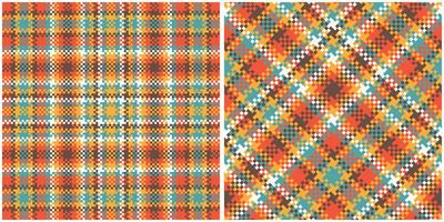 Tartan Pattern Seamless. Sweet Sweet Plaids Pattern Template for Design Ornament. Seamless Fabric Texture. vector