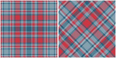Tartan Seamless Pattern. Scottish Plaid, Seamless Tartan Illustration Set for Scarf, Blanket, Other Modern Spring Summer Autumn Winter Holiday Fabric Print. vector