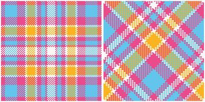 Plaids Pattern Seamless. Checker Pattern Seamless Tartan Illustration Set for Scarf, Blanket, Other Modern Spring Summer Autumn Winter Holiday Fabric Print. vector