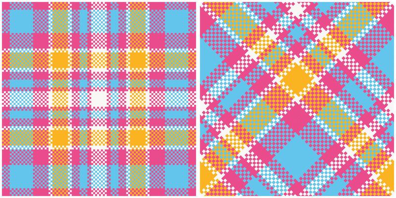 Plaids Pattern Seamless. Checker Pattern Seamless Tartan Illustration Set for Scarf, Blanket, Other Modern Spring Summer Autumn Winter Holiday Fabric Print.