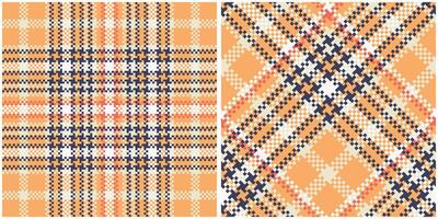 Plaid Pattern Seamless. Checkerboard Pattern Traditional Scottish Woven Fabric. Lumberjack Shirt Flannel Textile. Pattern Tile Swatch Included. vector