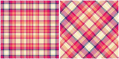 Plaid Pattern Seamless. Scottish Plaid, Seamless Tartan Illustration Set for Scarf, Blanket, Other Modern Spring Summer Autumn Winter Holiday Fabric Print. vector