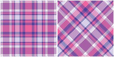 Plaid Pattern Seamless. Scottish Tartan Pattern Seamless Tartan Illustration Set for Scarf, Blanket, Other Modern Spring Summer Autumn Winter Holiday Fabric Print. vector